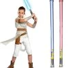 Star Wars Costume Child - The Rise Of Skywalker - Rey - WITH X2 FREE LIGHTSABERS