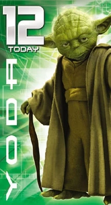 Star Wars Greeting Cards - 232 X 128mm - Clone Wars - Yoda - Age 12 - SW367 3 Star Wars Greeting Cards - 232 X 128mm - Clone Wars - Yoda - Age 12 - SW367