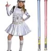 Star Wars Costume Child Stormtrooper Dress - WITH X2 FREE LIGHTSABERS