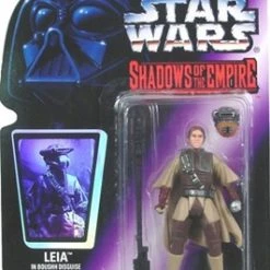 Star Wars Action Figure - Leia In Boushh Disguise With Blaster Rifle And Bounty Hunter Helmet - Shadows Of The Empire