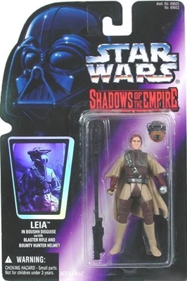Star Wars Action Figure - Leia In Boushh Disguise With Blaster Rifle And Bounty Hunter Helmet - Shadows Of The Empire 3 Star Wars Action Figure - Leia In Boushh Disguise With Blaster Rifle And Bounty Hunter Helmet - Shadows Of The Empire