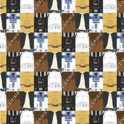 Star Wars Gift Wrap And Tags - Character Squares