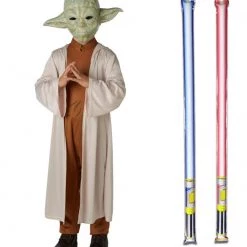 Star Wars Costume Basic Child - Yoda - WITH X2 FREE LIGHTSABERS